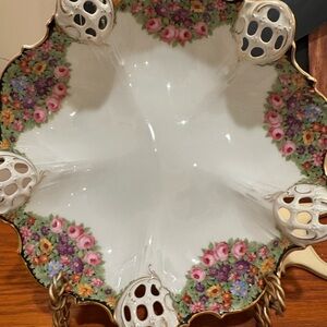 Floral Porcelain Serving Plate